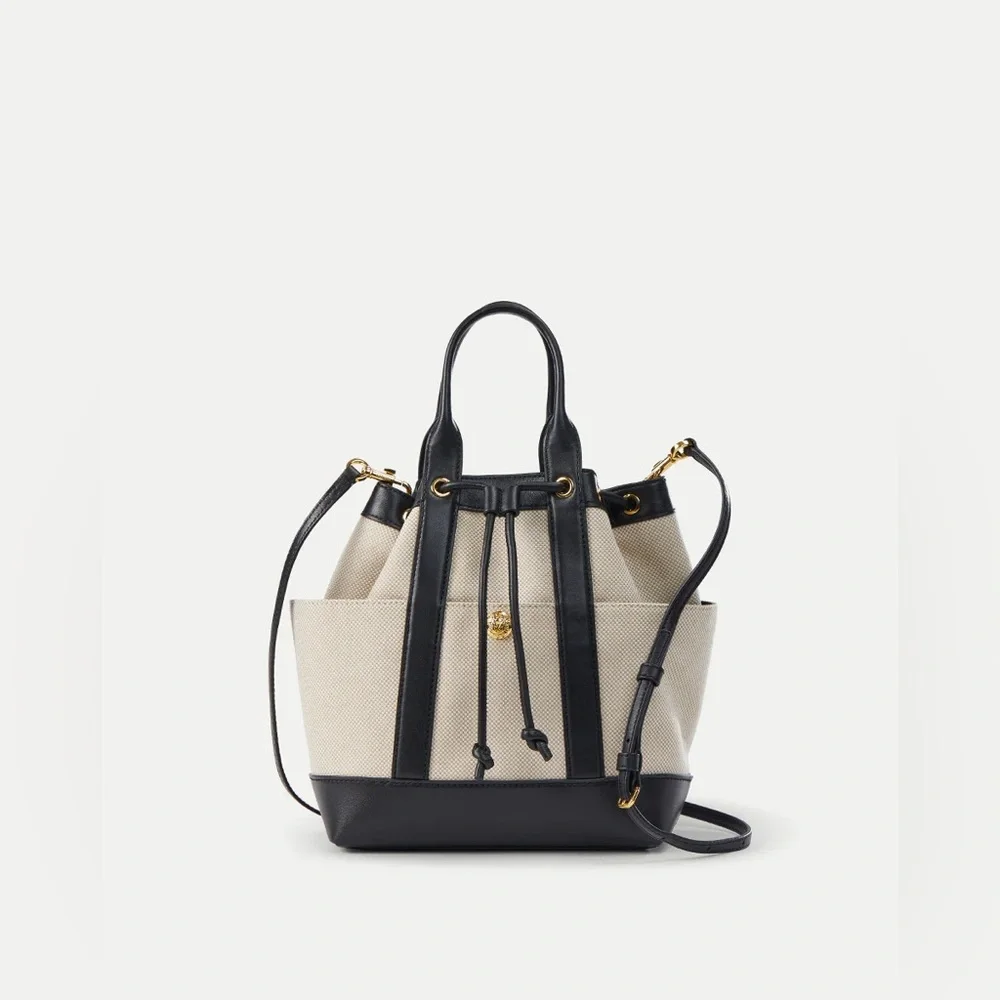 Veronica Beard Canvas and Leather Carry-all Bag - Picture 6 of 11
